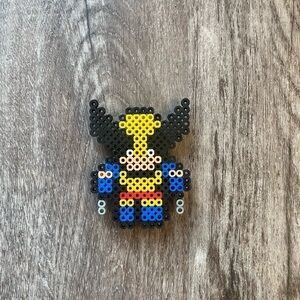 Wolverine X Men magnet handmade Marvel comics perler beads